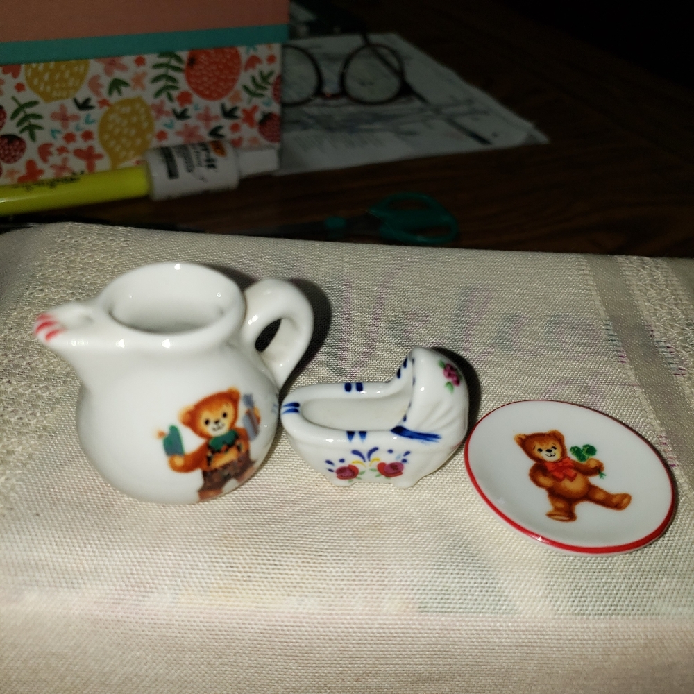 3 Miscellaneous Miniature Porcelain Pieces